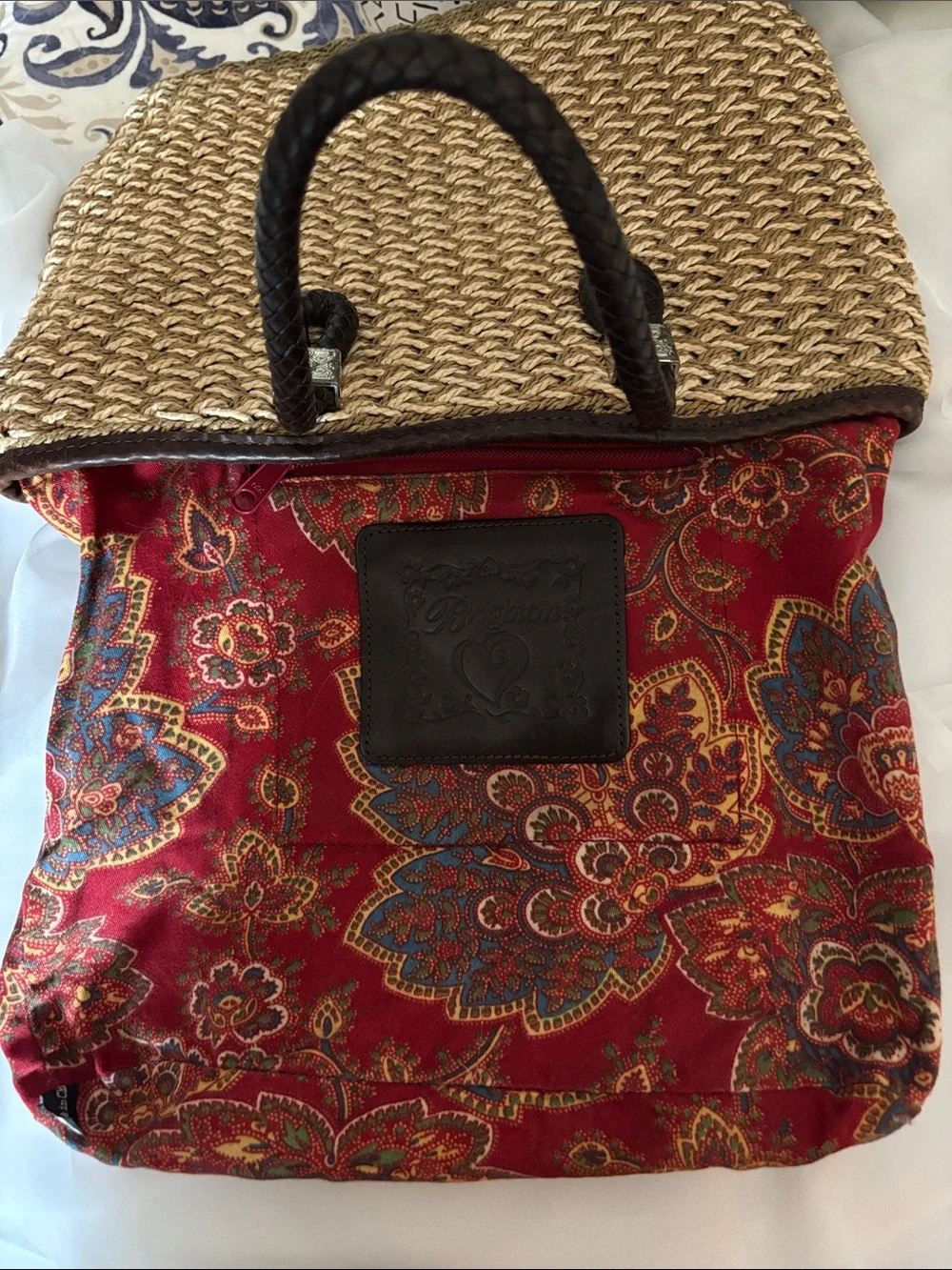 Vintage Brighton “Rita” Straw Tote